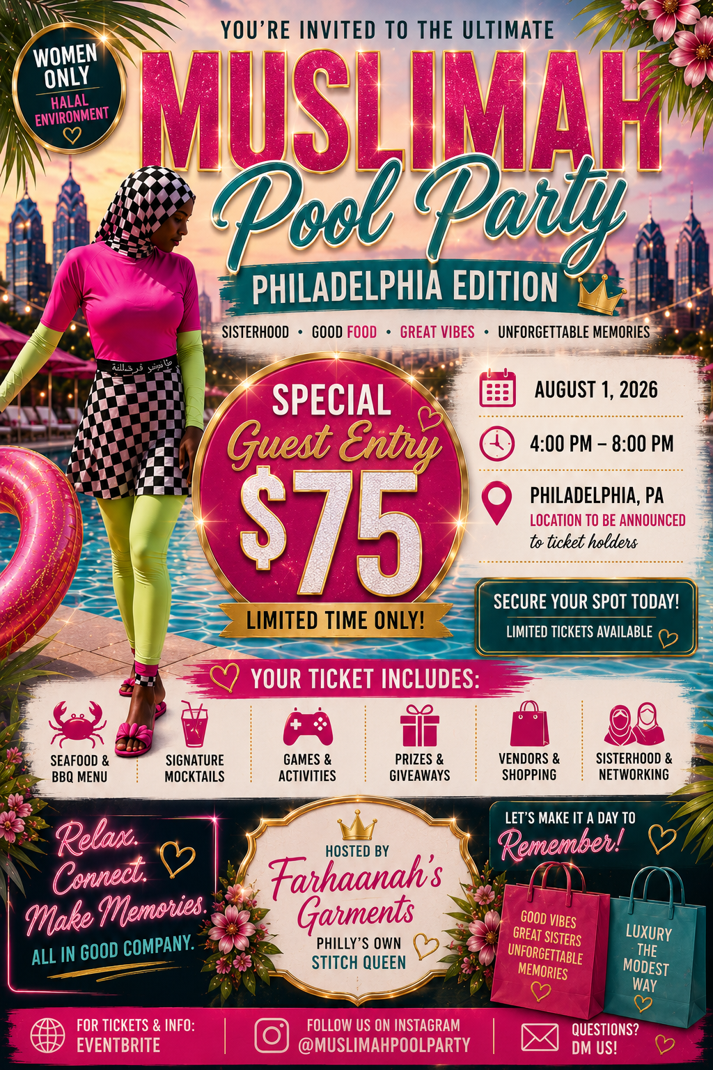 Halal Turn Up Muslimah Pool Party