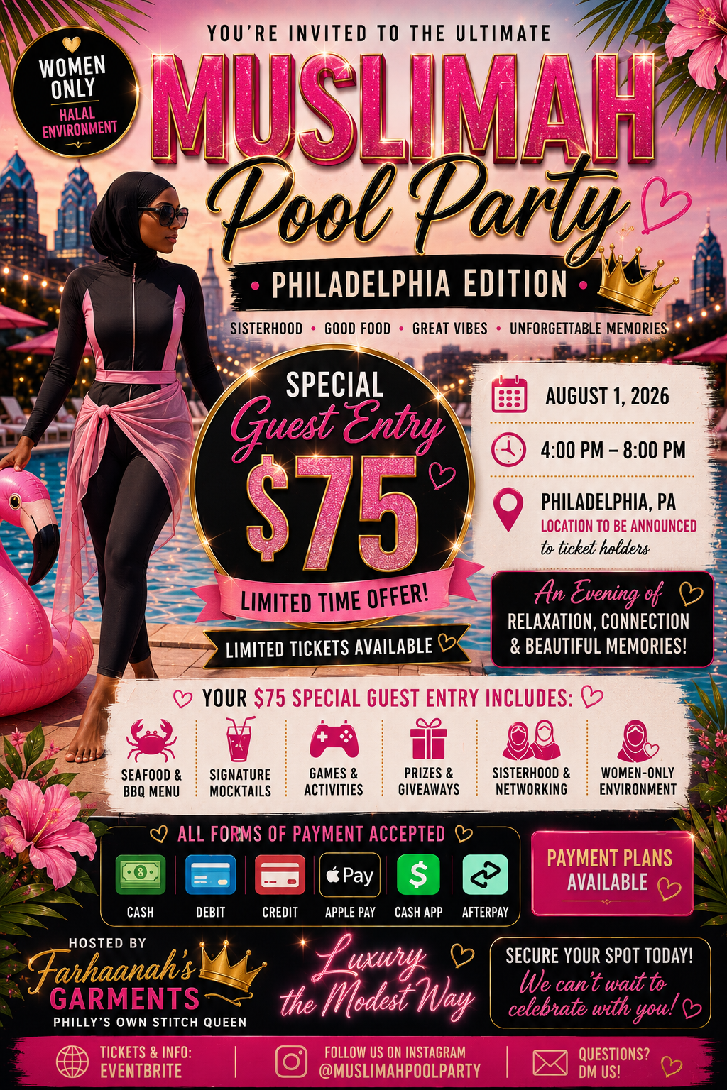 Halal Turn Up Muslimah Pool Party